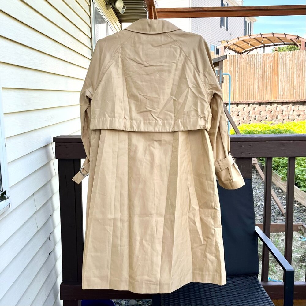 Khaki Beige Women Long Coat - Roem - Picture 5 of 8